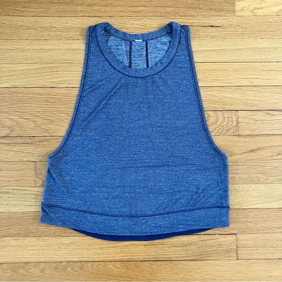 Lululemon Midnight Navy Sleeveless Run Workout Lightweight Pace Perfect Tank 4 - Picture 5 of 8